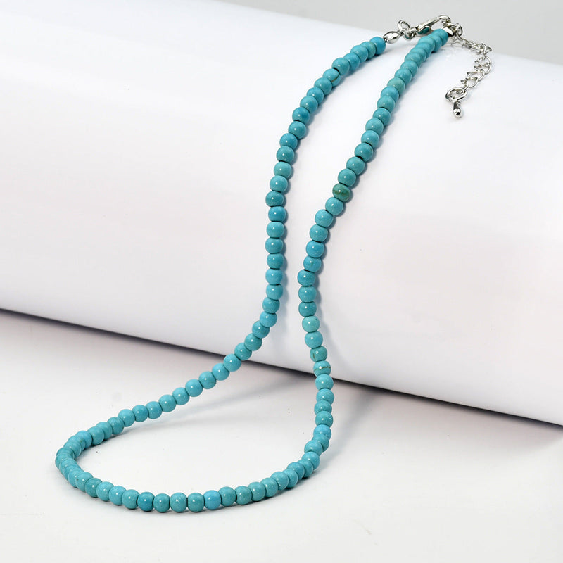 Turquoise Beaded Choker Necklace