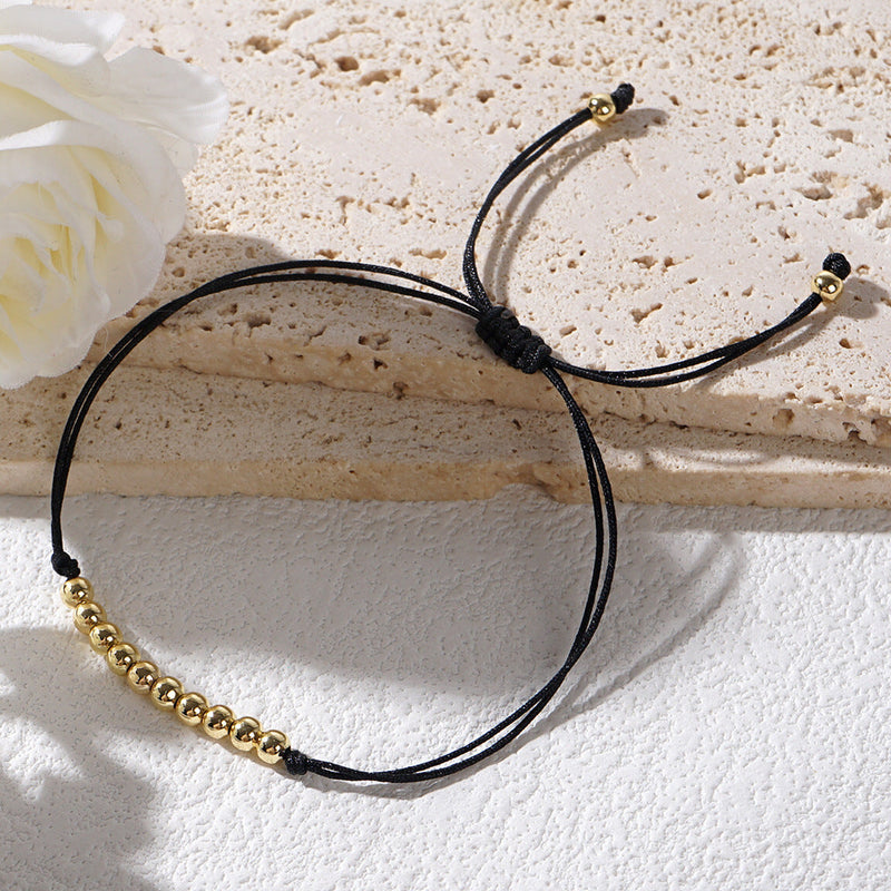 Tiny Metallic Beaded Women String Bracelets