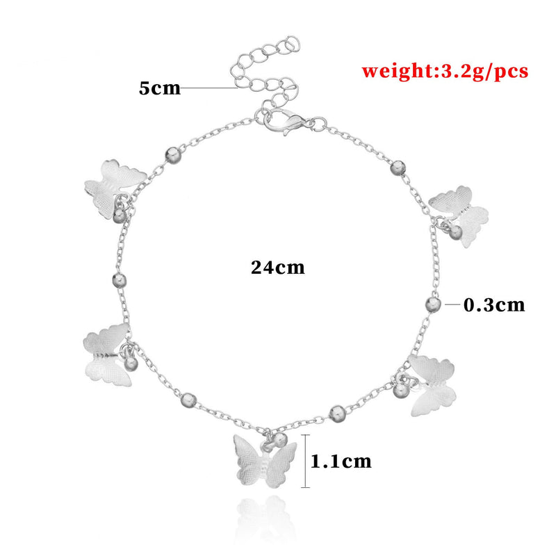 butterfly Charm Dangles Anklet Bracelet