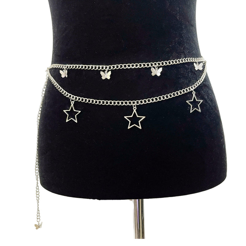 Star butterfly waist Chain lady beach body chain