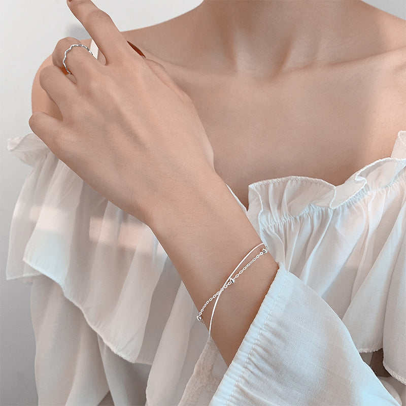 Round Bead Double Layer Bracelets for Women