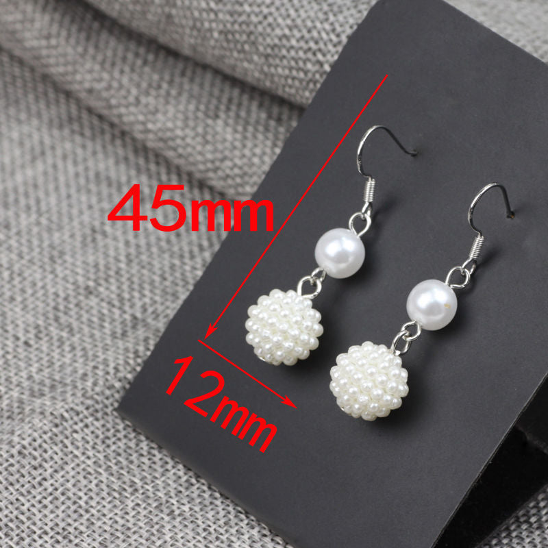 Elegant Women Long Tassel Pearl Earrings