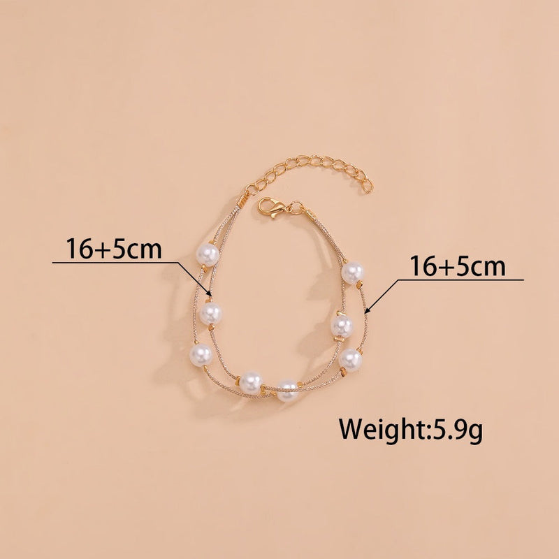 Pearl Chain Bracelet for Lady