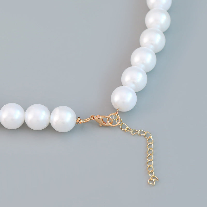 Elegant Double Layered Baroque Pearl Choker Necklace Set