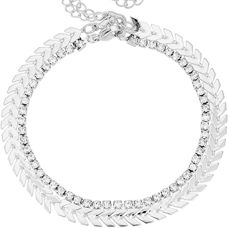 Summer Beach Bohemian Arrow Fishbone Anklet Jewelry