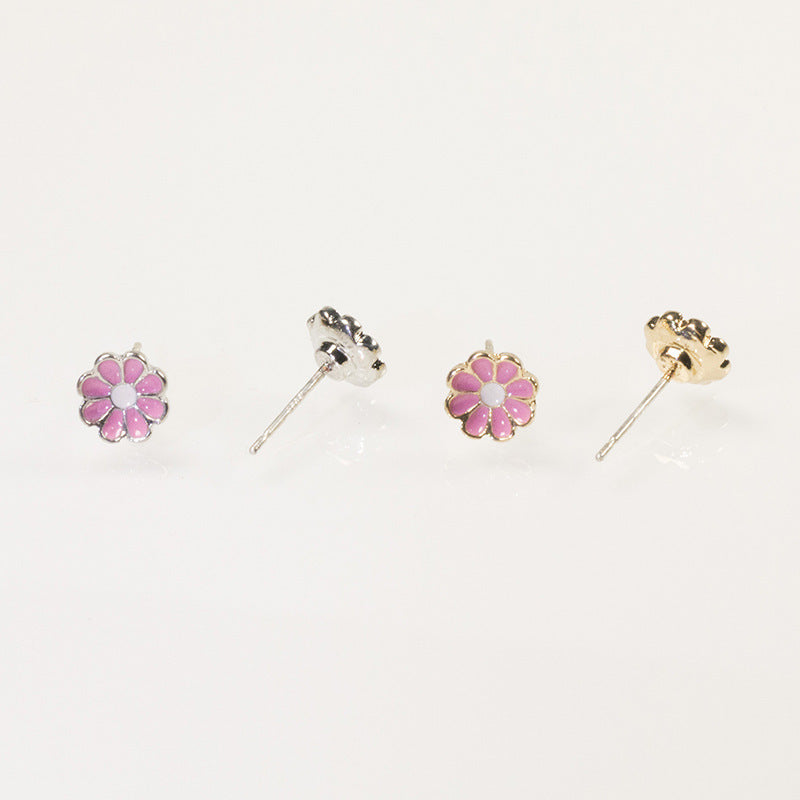 Flower Daisy Cartoon Earring Set