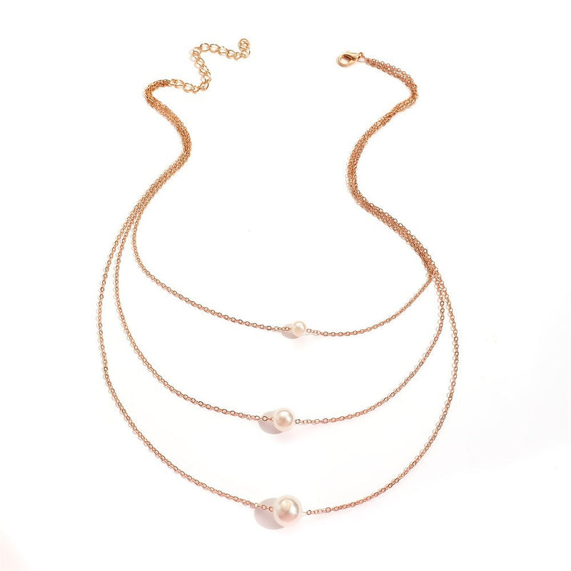 Simple Pearl Necklace Multi-layer Fashion Layer Chain