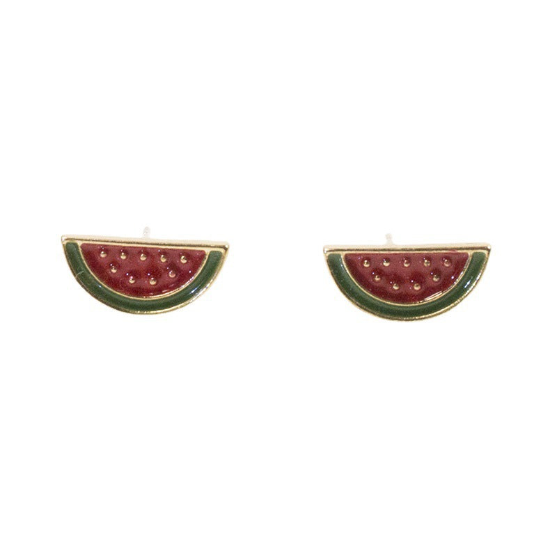 Enamel Watermelon Stud Earring