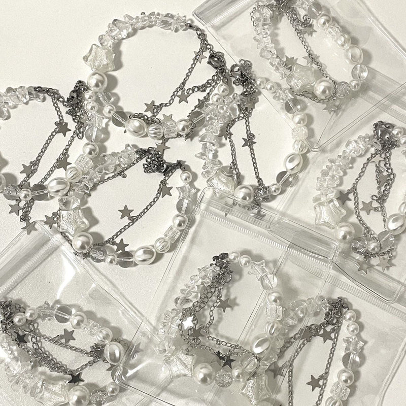 Beaded Pearl Star Bracelet