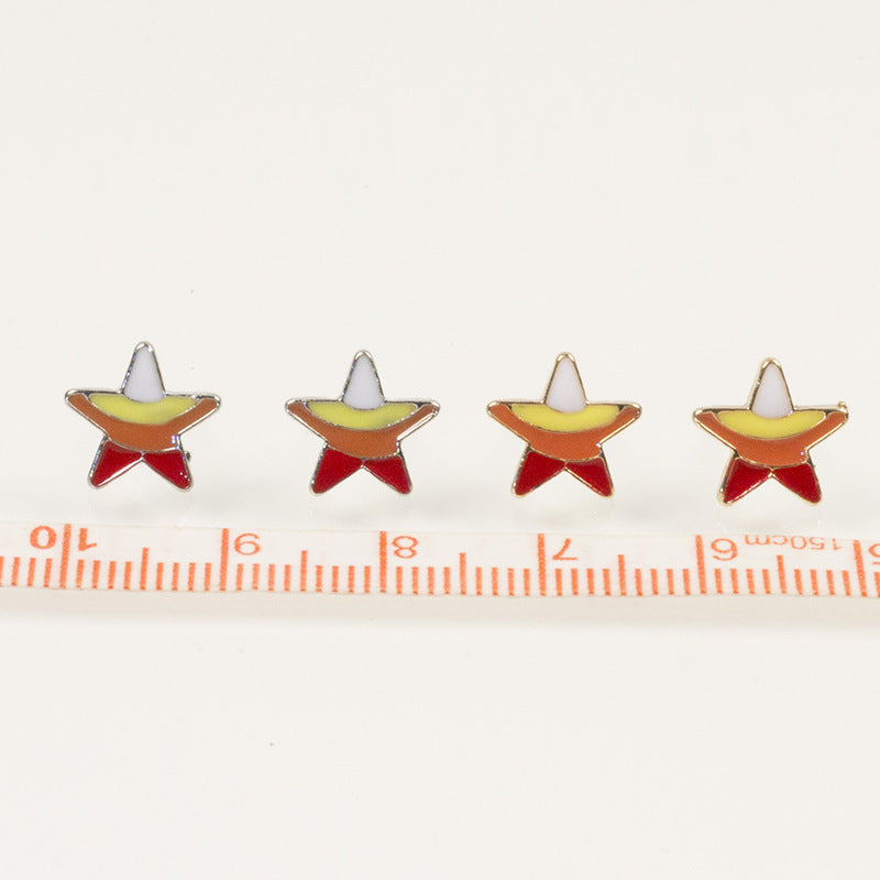 Enamel Jewelry Star Earrings