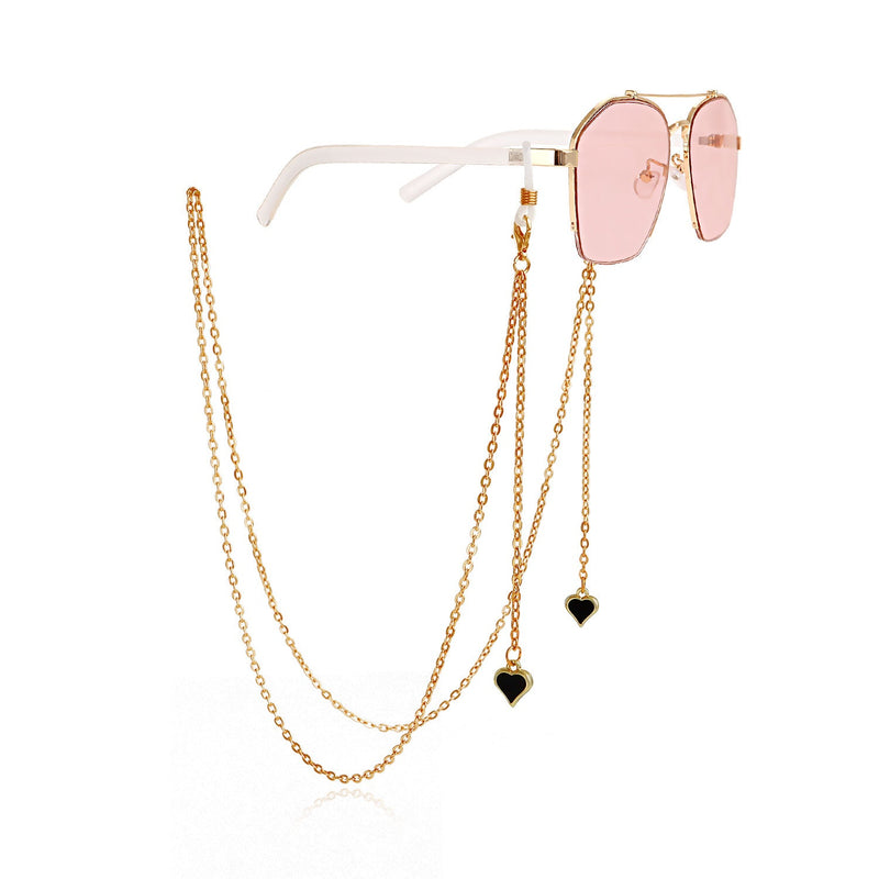 Glasses Decorative Chain Heart Pendant Chain