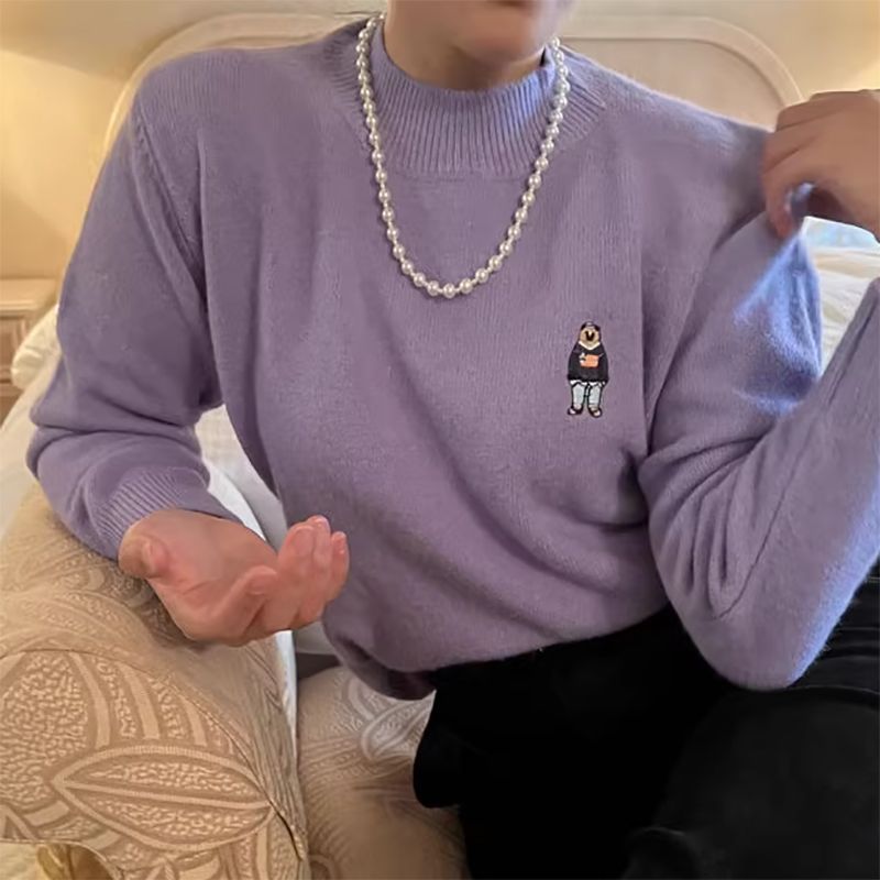 White Glass Pearl Necklace Women