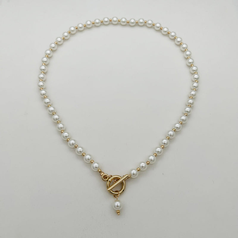 Imitation Pearl Pendant Necklace Bracelet