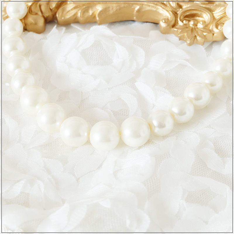 Chunky Pearl Necklace Jewellery Faux Pearl Beads String
