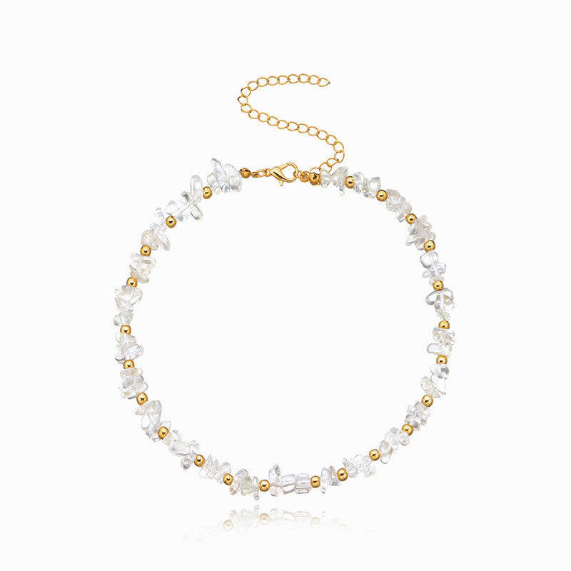 Irregular Natural Stone Beaded Necklace