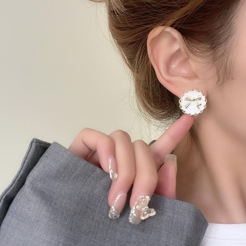 Enamel Bowknot Stud Earrings