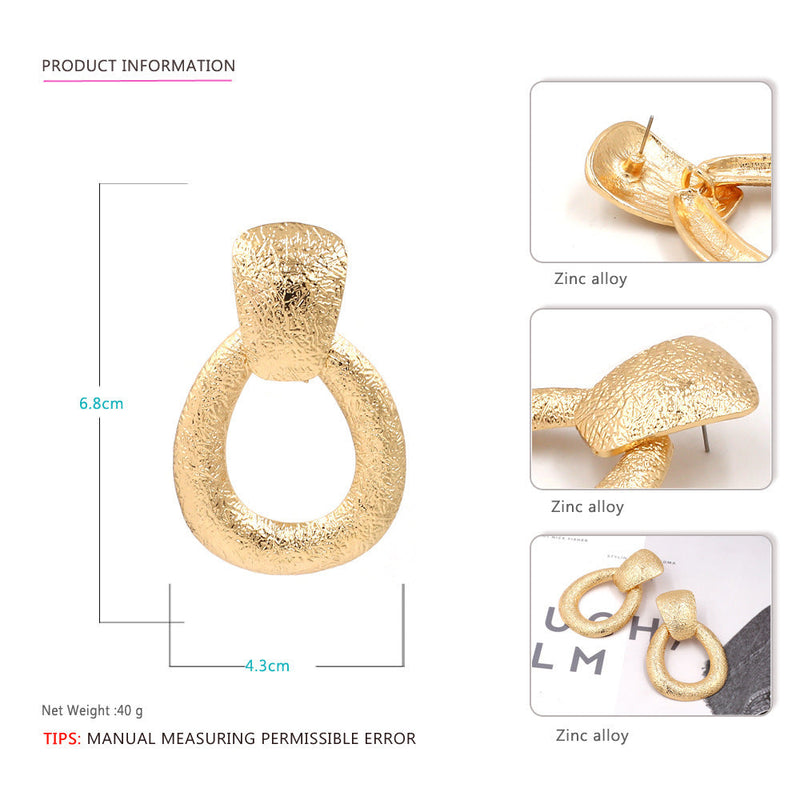 Geometric Water Drop Dangle Earrings