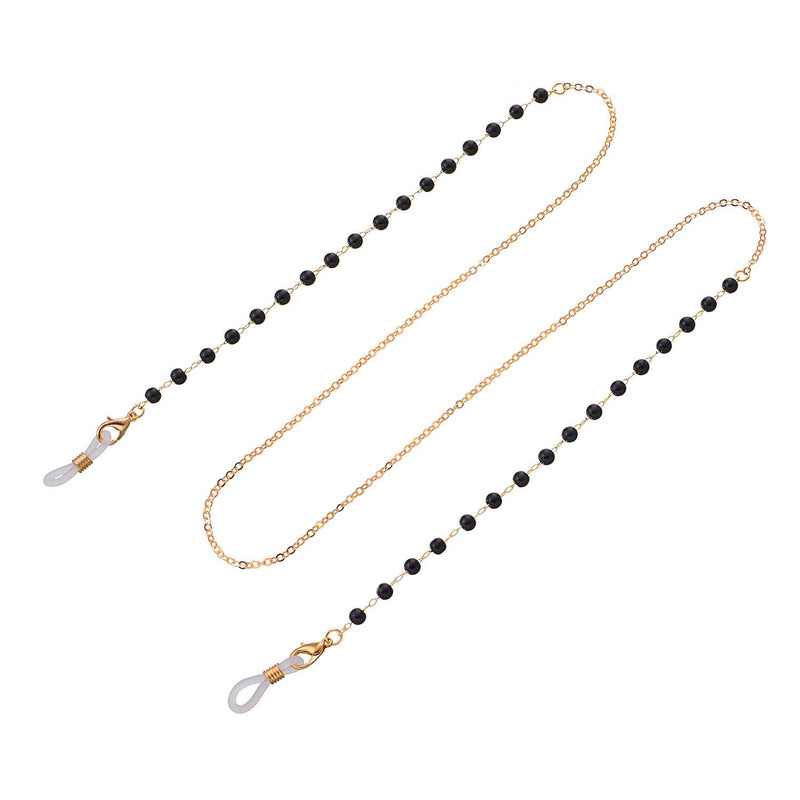 Simple Fashion Black Bead Glasses Chain
