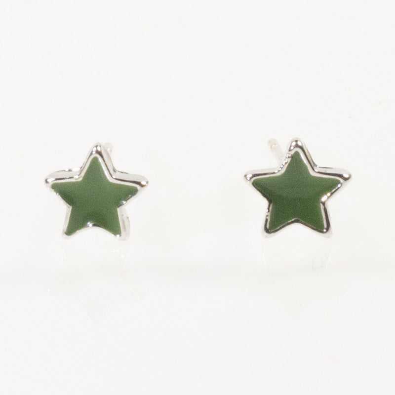 Green Star mini Stud Earring