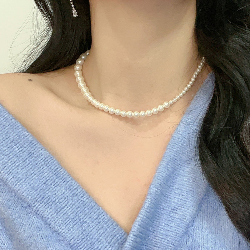 Handmade Classic Pearl Chain Necklace