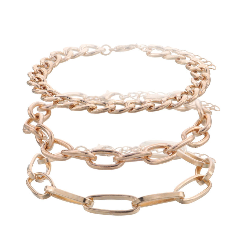 Figaro Chain Bracelet Set