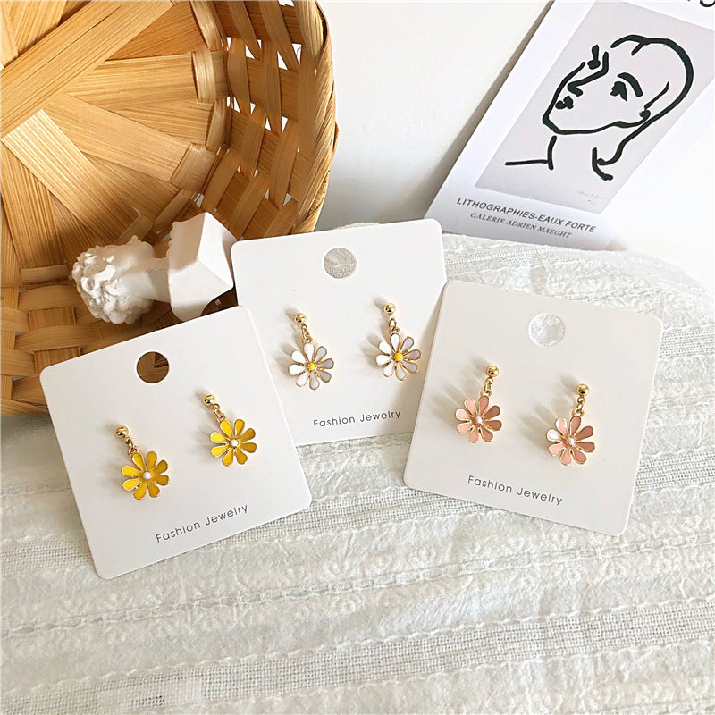 Daisy Sunflower Hoop Earring