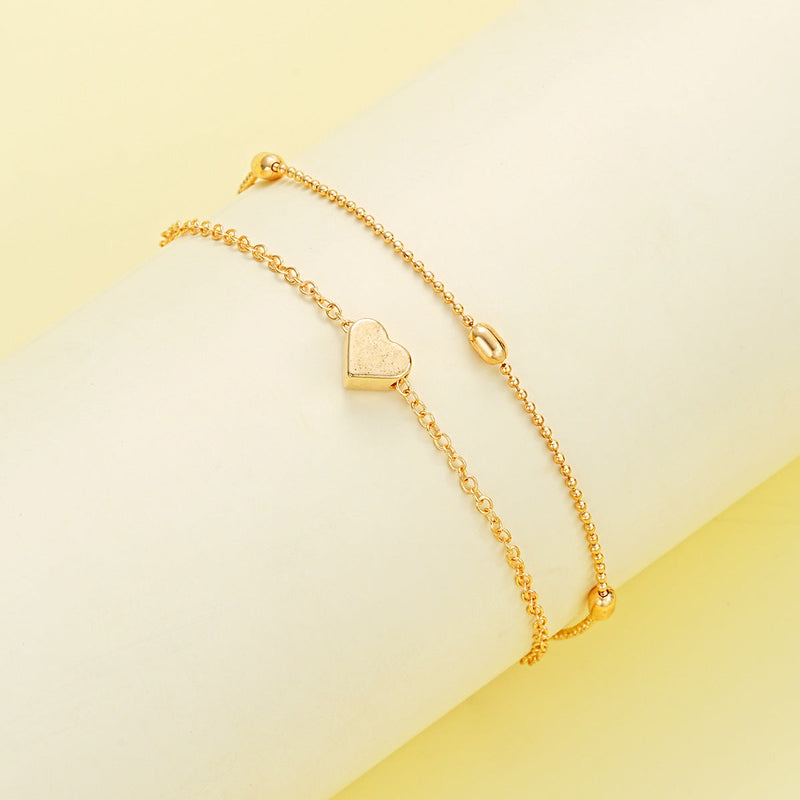 Vintage Metal Love Heart Necklace Set