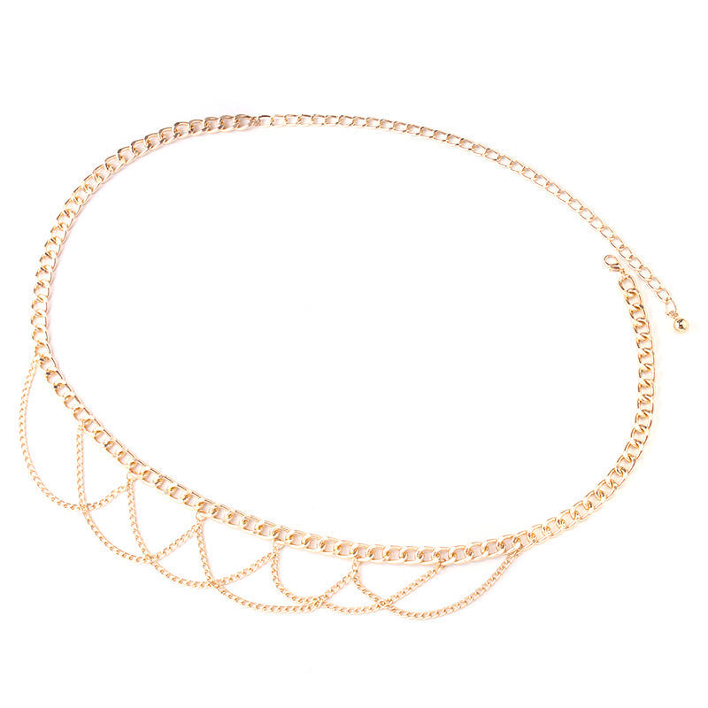 Fashion Multi Layer Belly Body Chain Bikini Metal Rave Body Waist Chain