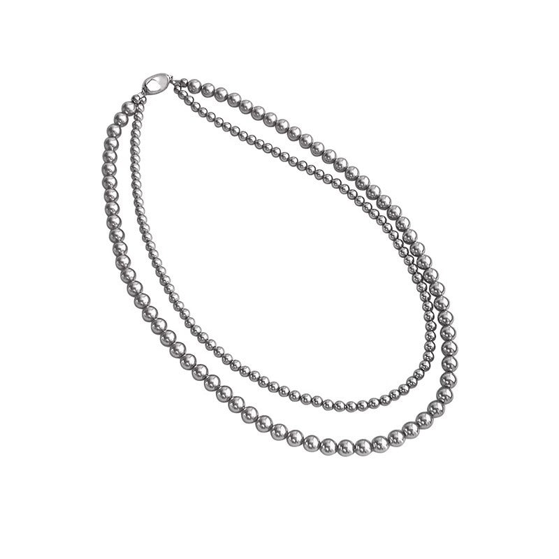 Layered Imitation Pearl Beaded Necklaces