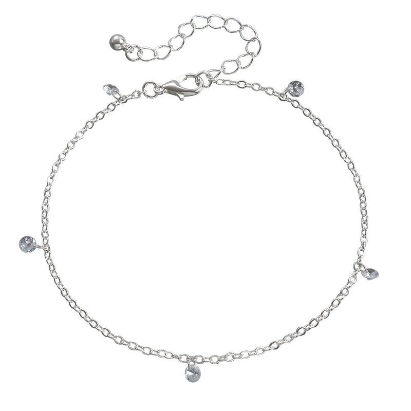 Round Zircon Charm Foot Bracelet