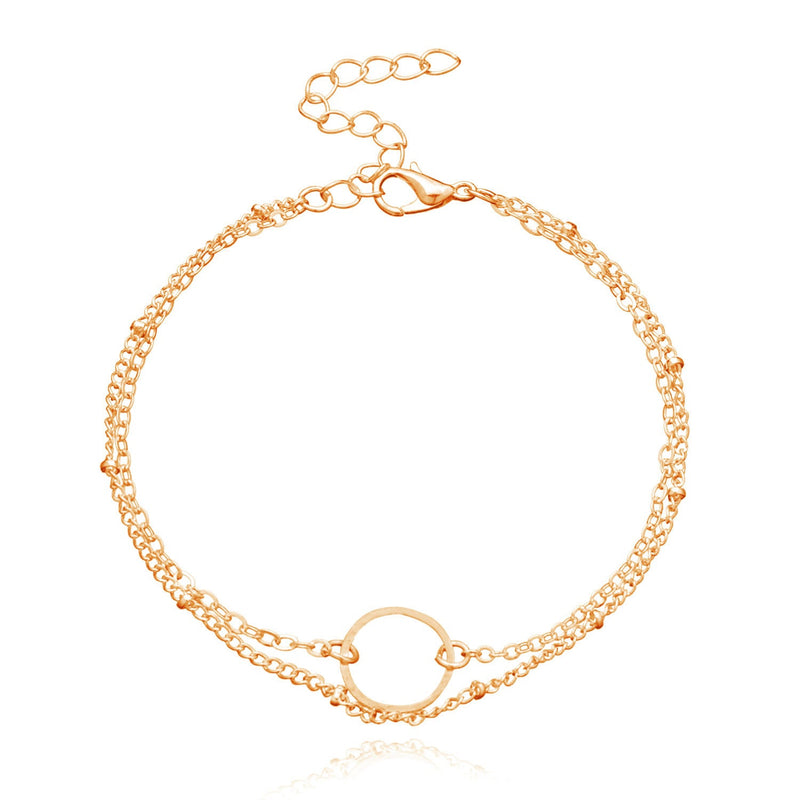 Two Layers Round Chain Bracelet