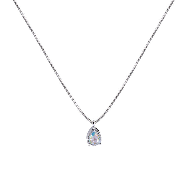 Water Drop Crystal Stone Pendant Necklace