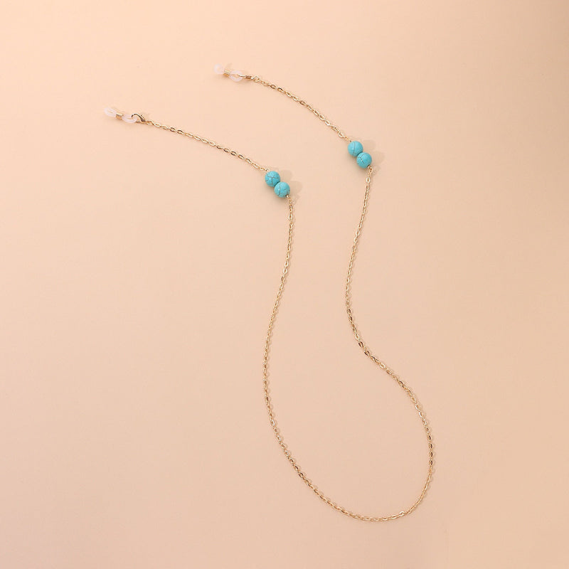Turquoise Bead Glasses Chain