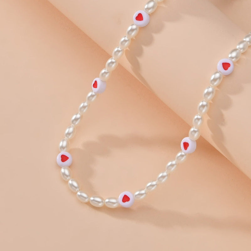 Bohemian Holiday Pearl Necklace Sweet Simple Pearl love
