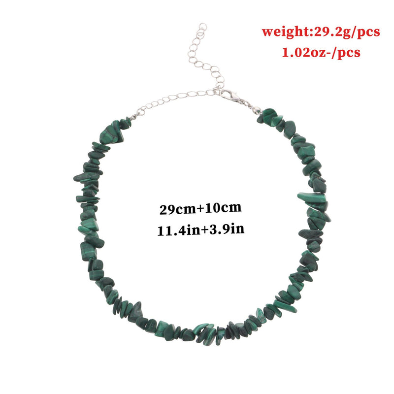 Irregular Natural Crushed Stone Necklace for Women