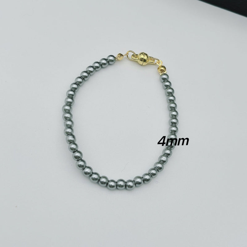 Glass Pearl Bracelet Woman Magnet Clasp