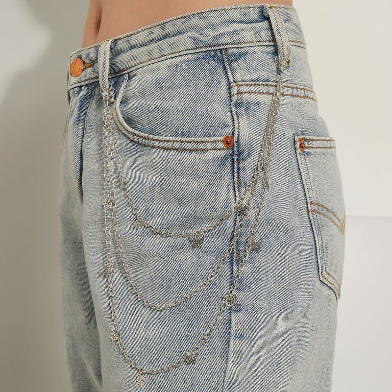 Rock butterfly Pants Multi-Layer Chain Casual Punk Jeans Waist Chain