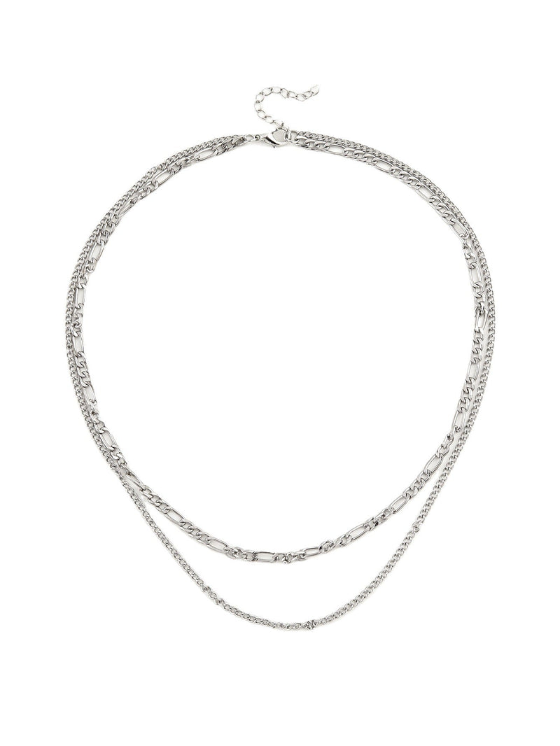 Double Layer Paper Clip Chain Necklace