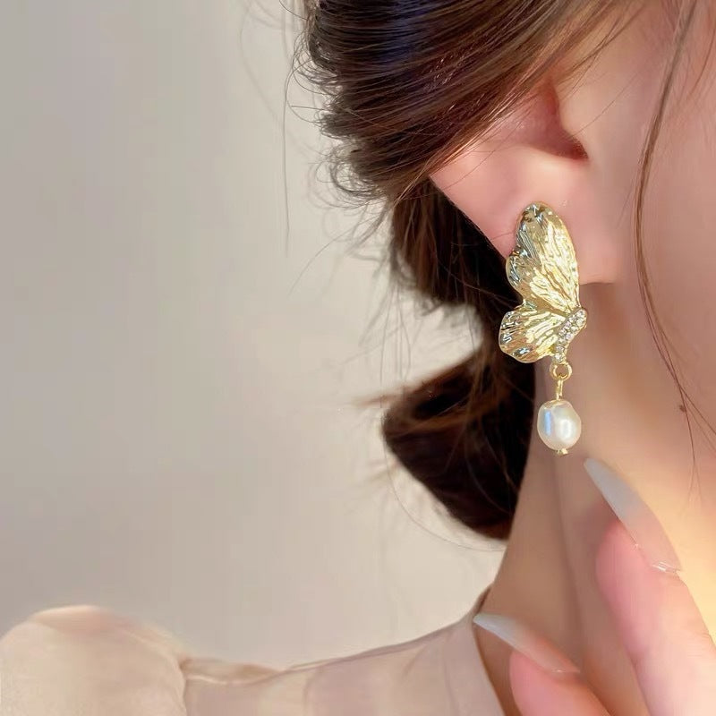 Fashion Butterfly Rhinestone Earrings Jewelry