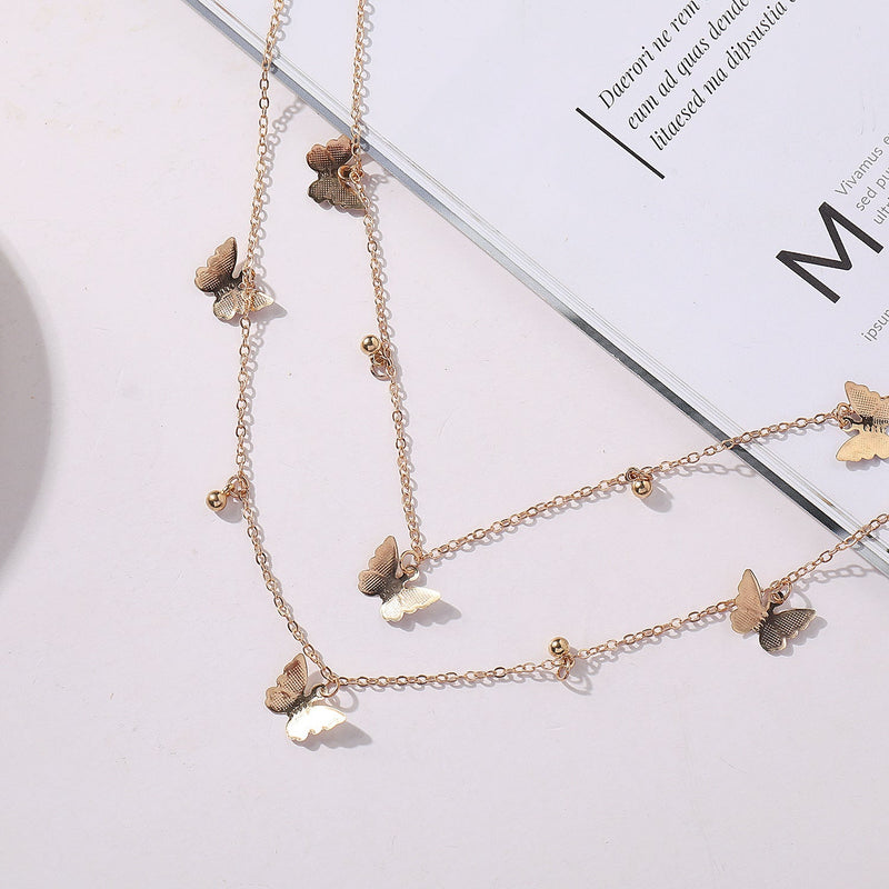 Butterfly Pendant Clavicle Chain Necklace