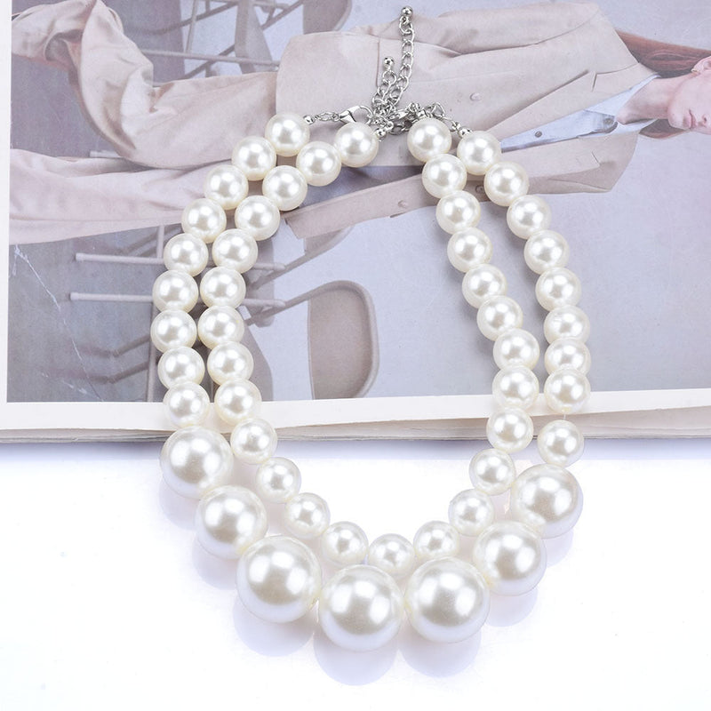 Exaggerated Large Jewelry Pearl Choker Chain