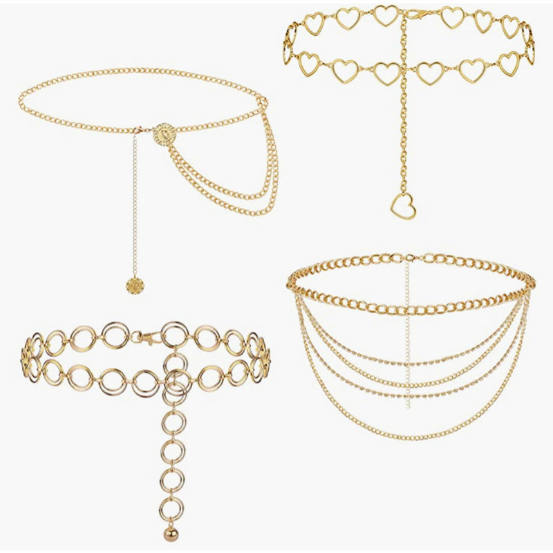 Layered Coin Belly Chain Bikini Belt Chain Gold Coin Tassels Waist Body Jewelry