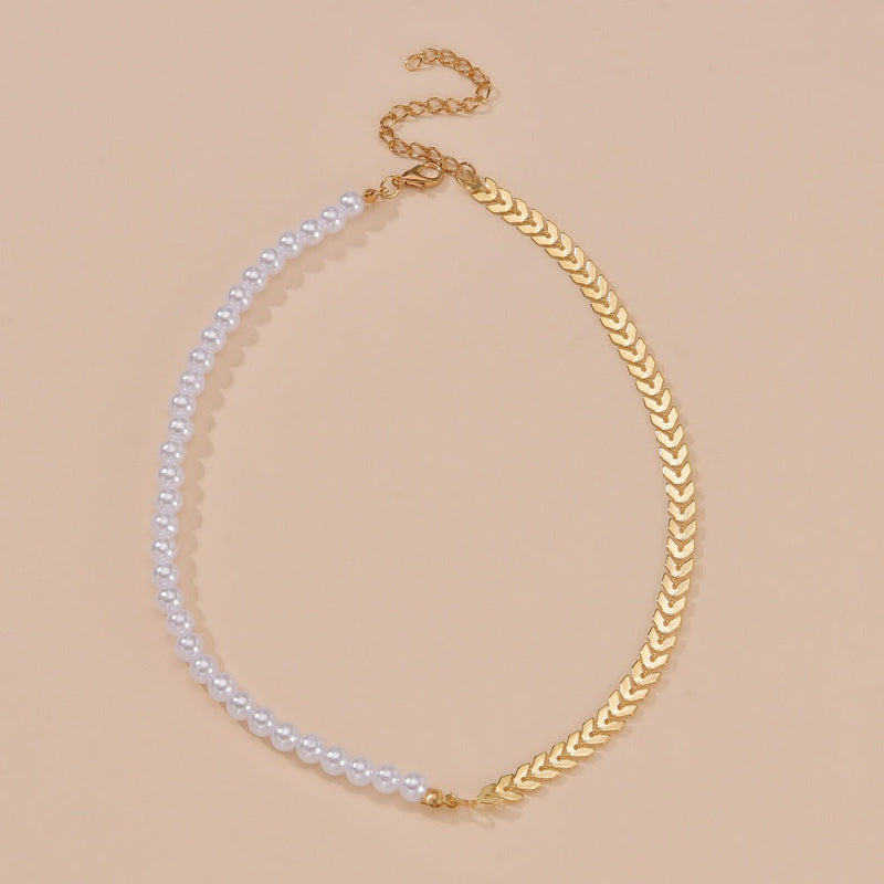 Elegant Pearl Chain Necklace