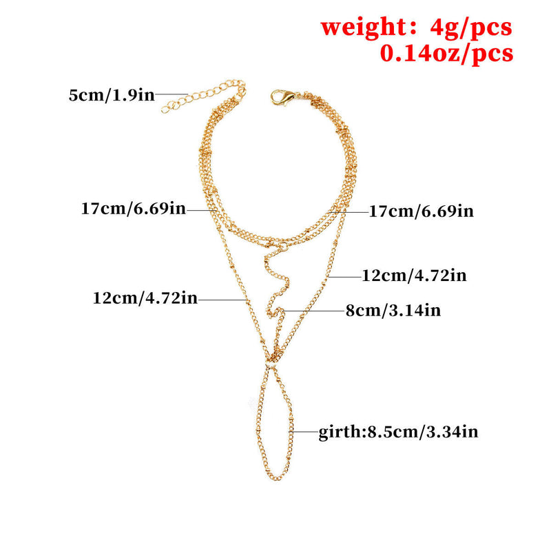 Multi-Layered Bead Chain Bracelets for Women