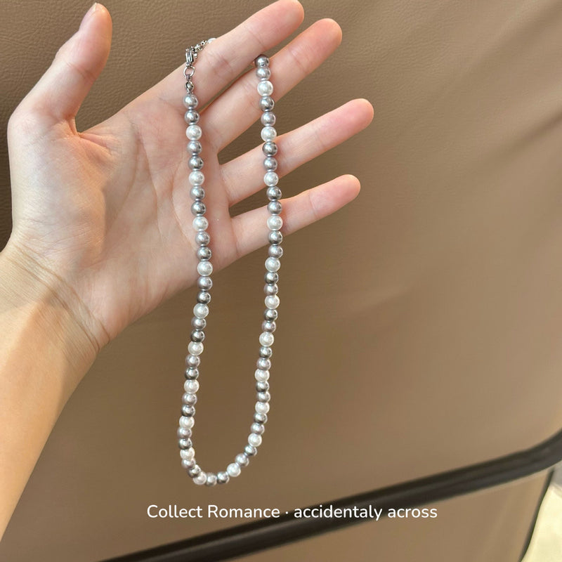 Imitation Pearl Beads Handmade Ball Chain Collar Necklace