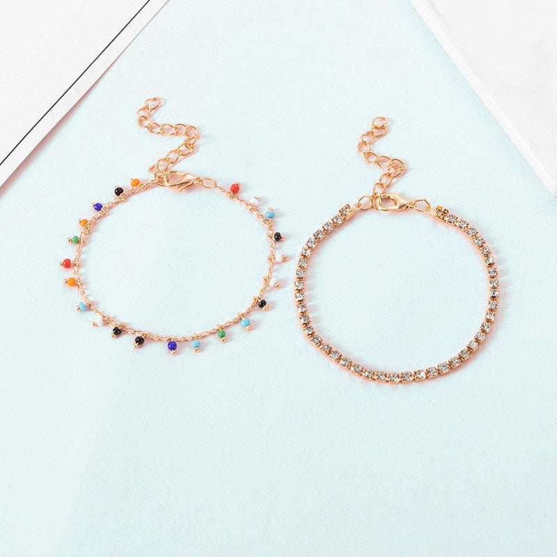 Disc Beaded Layer Bracelet