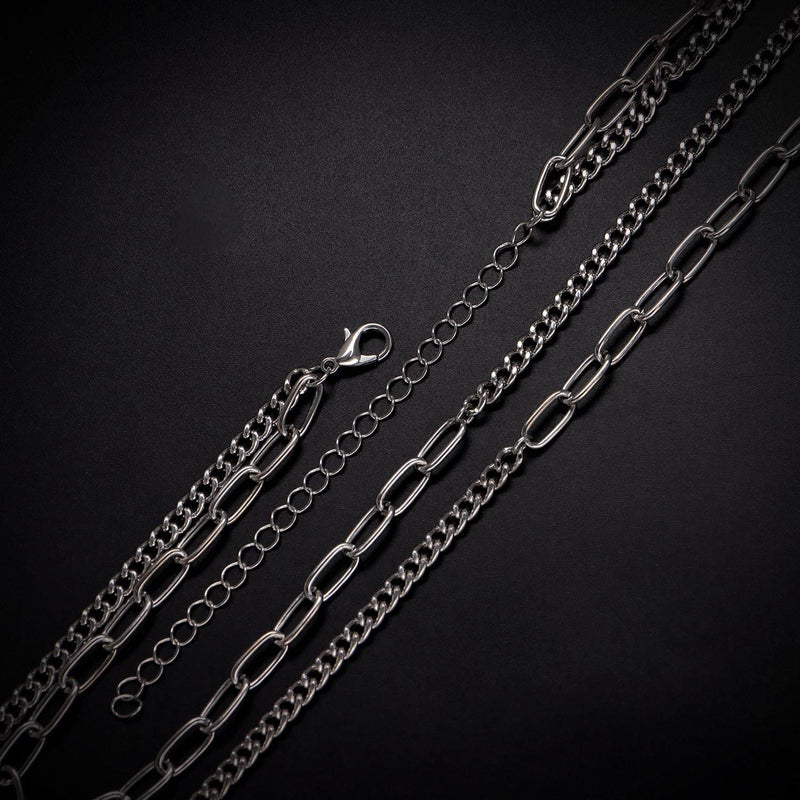 Multi Layer Chain Necklace Punk Trendy Choker Necklace