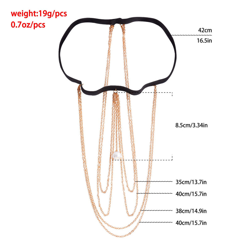 Sexy Casual Beach Pearl Leg Ring Body Chain