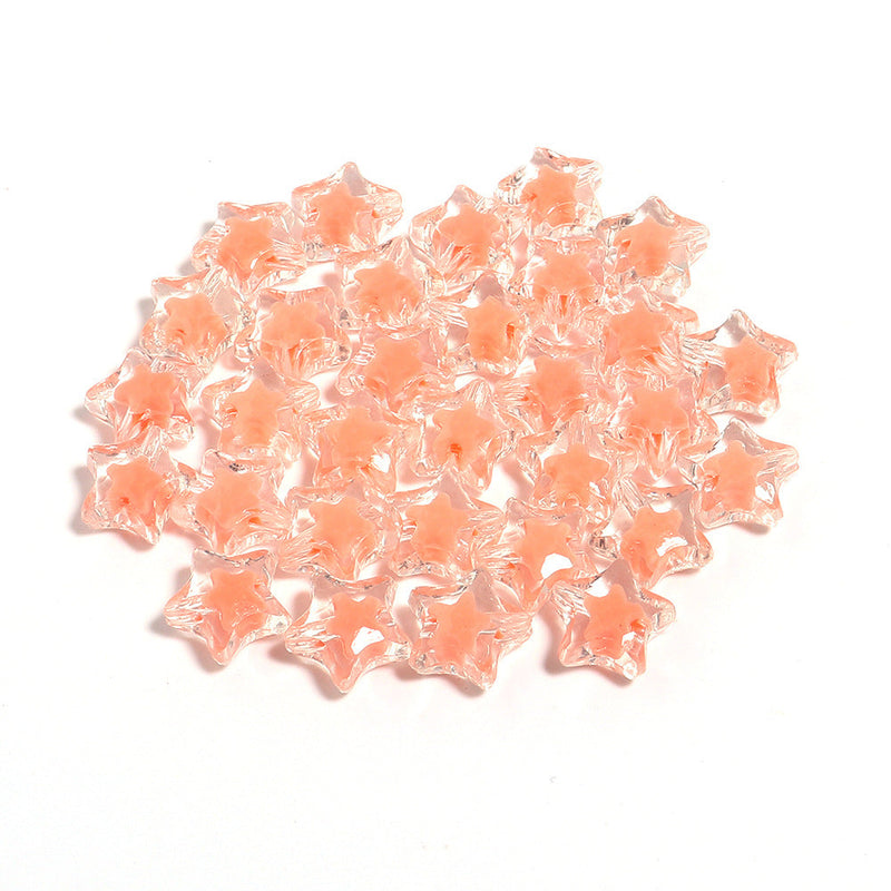 Acrylic Color Five-pointed Star Beaded Diy Ornament Accessories