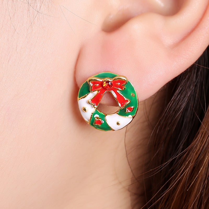 Christmas Geometric Garland Earring